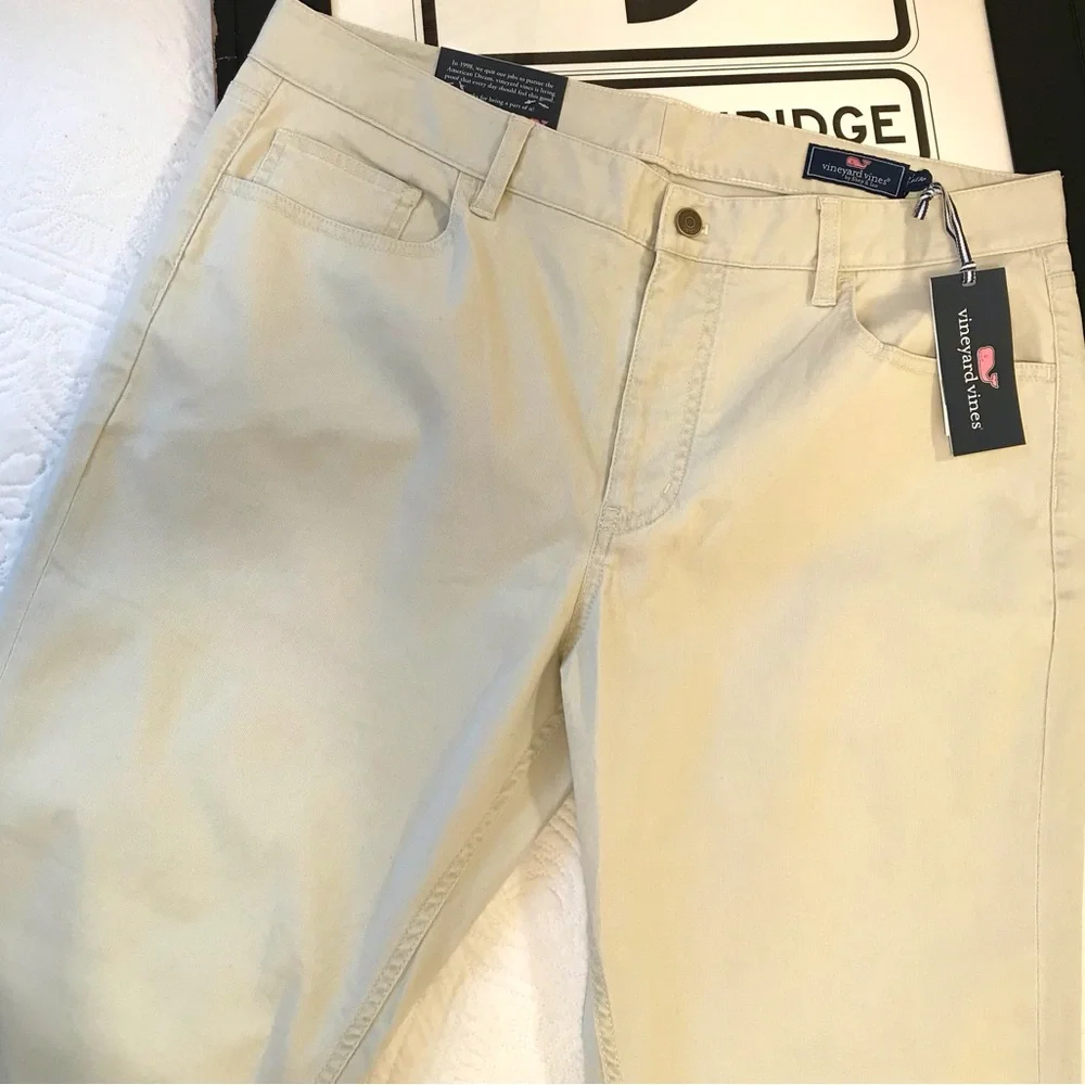 Vineyard Vines Five Pocket Slim Jeans Stone NWT